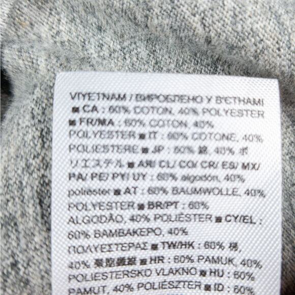 Gap Henley Men's T-Shirt Size XL Long Sleeve Gray 3-Buttons Ribbed Cuffs Tagless - Picture 6 of 9